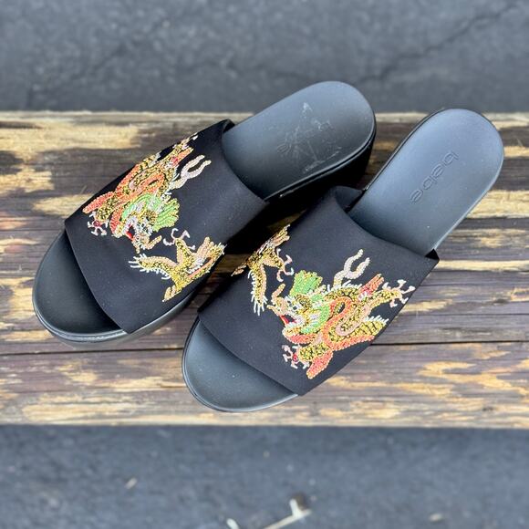 Y2K Bebe Dragon Platform Slides Size 9 - Picture 3 of 6